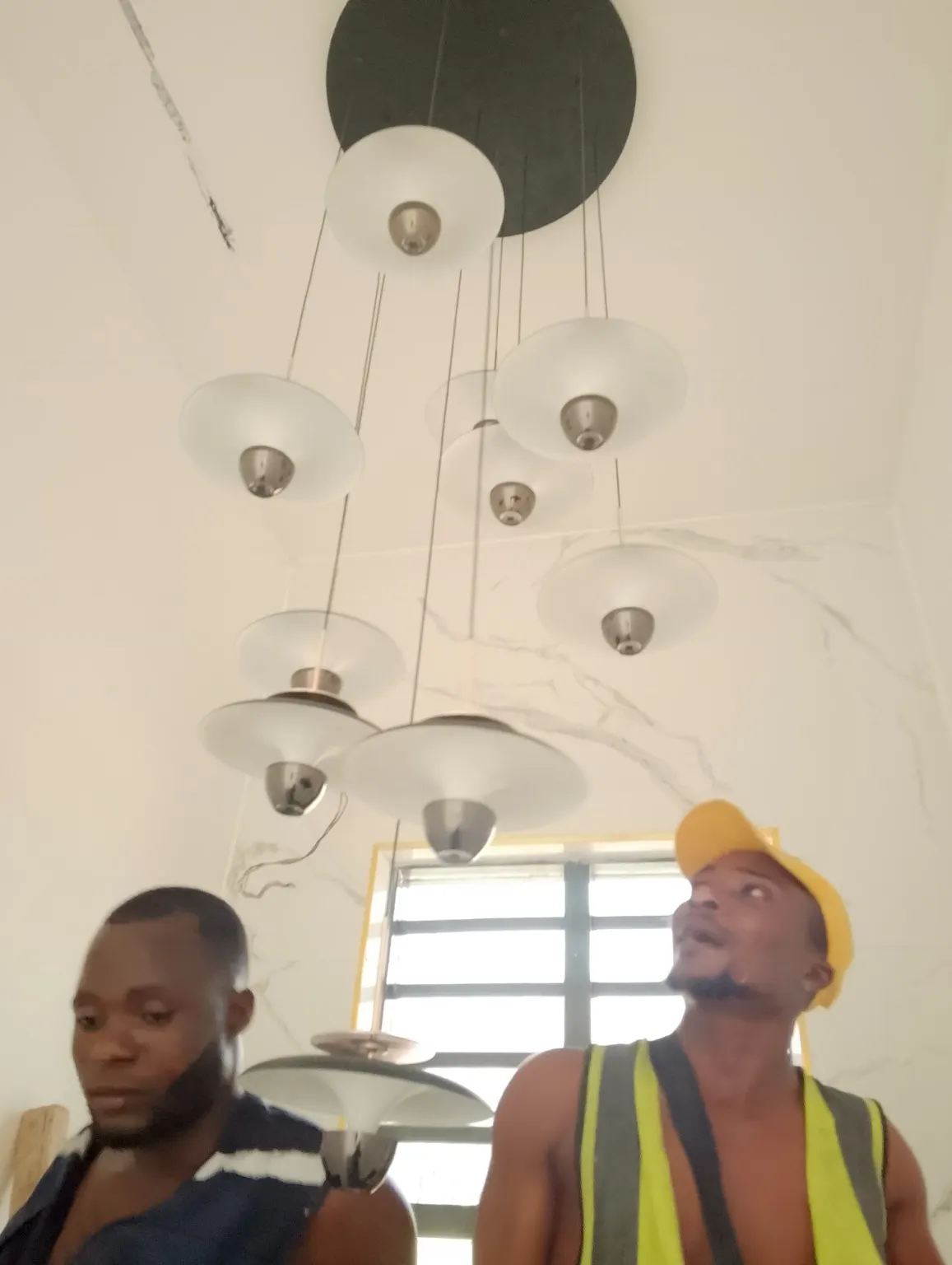 Electrician working on a residential control panel installation